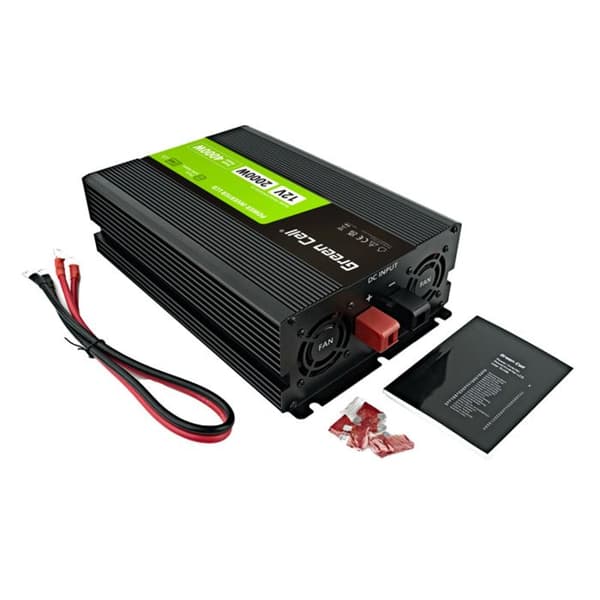 Green Cell - PowerInverter spänningsomvandlare med LCD-skärm 12V till 230V 2000W/4000W ren sinusvåg