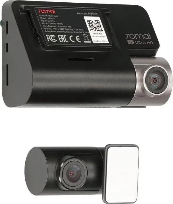 Videoopptaker 70mai A800S 4K Dash Cam med RC06-sett