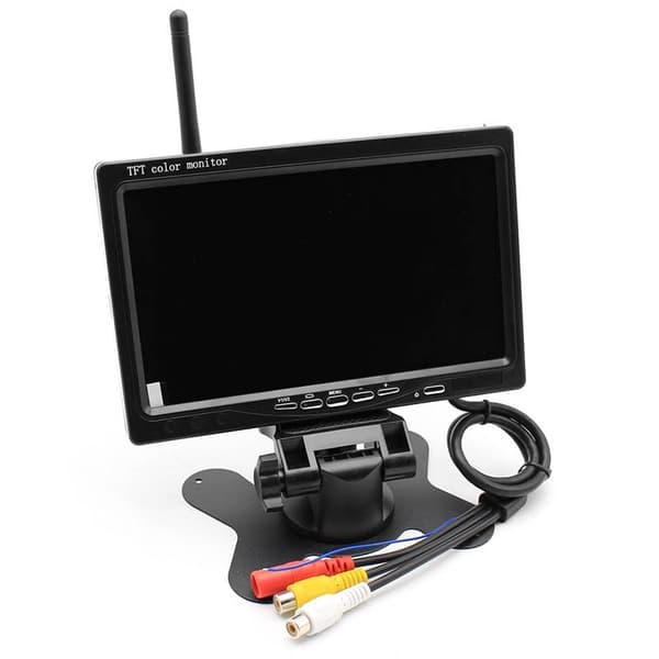 Trådlös backkamera-kit med dubbla kameror BK20PRO, 7" display, IR-LED, 120°, fjärrkontroll