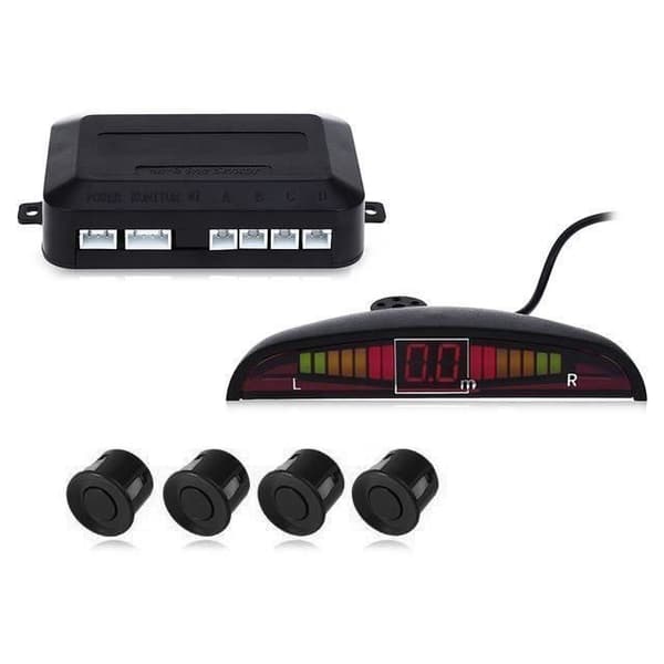 4 Sensor Parkering Parkering LED Bakre Backradar Billjudlarm