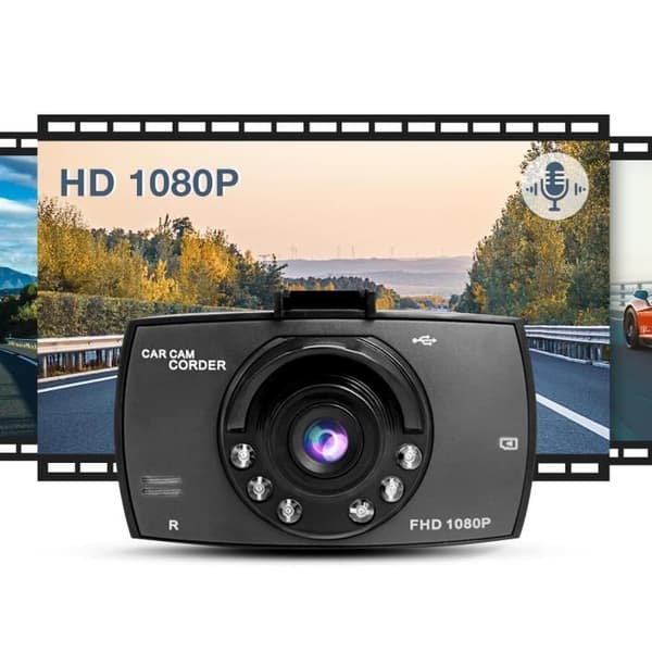 Dashcam Full HD 1080p Video Frontkamera för diskret och kompakt bil