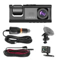 Miniatyrbild 2 av 4: Dashcam Vindruta Fram Bak Interiör 1080p LED 2 tum Micro Black