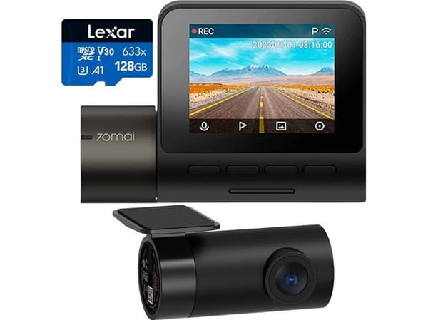 Wideorejestrator 70mai A200 HDR + kamera tylna RC11 + kart Lexar 128GB