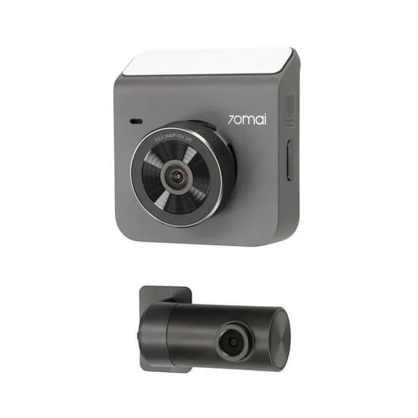 70mai Dash Cam A400 + RC09 Grå | Dash Cam | 1440p + 1080p, GPS, Wi-Fi