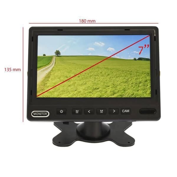 Yatek parkeringskamerasats bestående av en 7" AHD 1080P-skärm + 2 Yatek 1080P-backkameror