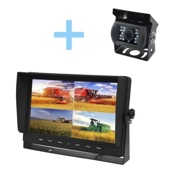 Yatek parkeringskamerasats bestående av en 10,1" AHD 1080P-skärm + backkamera för Yatek 1080P parkering