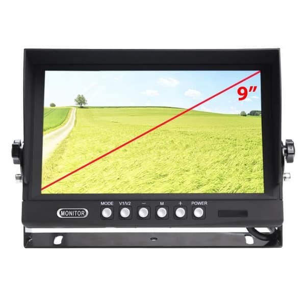 Yatek parkeringskamerasats bestående av en 9" AHD 1080P-skärm + 3 Yatek 1080P-backkameror