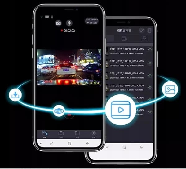 BILKAMERA KÖRINSPELARE I SPEGELN VIDEOINPÅNSPELARE GPS