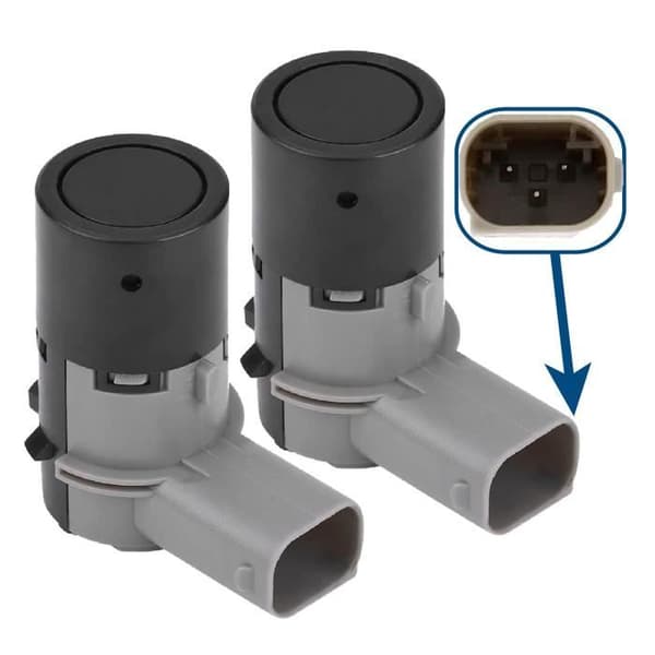 2 RADARBAKTER SENSOR PARKERING FÖRUTSÄTT BAND BMW SERIE 7 E65 E66 E67 FRÅN 2001 TILL 2009