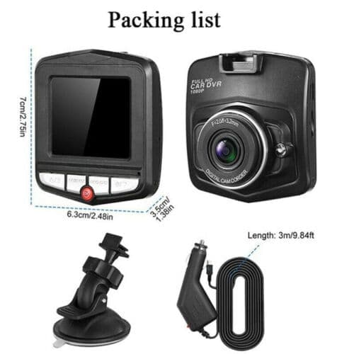 Dash Cam Mini Car DVR 2.4″ HD Front Or Rear Camera Video Recorder Night Vision