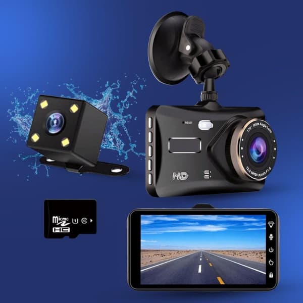 4″ Dash Cam Pro Car Camera Recorder Dual Front and Rear HD 1080P Night Vision