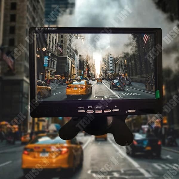 TD® Podofo 7" LCD dubbel backkamera Bilmonitorsats för lastbilsbuss RV 18 IR LED Night Vision Backup-kamera