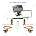 Miniatyrbild 2 av 4: TD® Podofo 7" LCD dubbel backkamera Bilmonitorsats för lastbilsbuss RV 18 IR LED Night Vision Backup-kamera