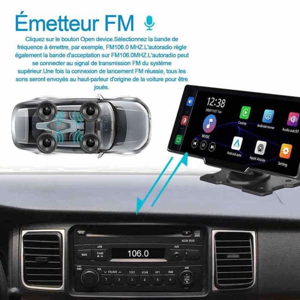 TD Bluetooth Car Navigator 10,26 tum HD GPS Navigator Trådlös bakåtriktad kamera Röstnavigering Pekskärmsnavigator