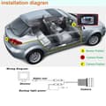 Miniatyrbild 2 av 4: WINKSOAR Kit 4,3″ Backkamera LCD-skärm Bakre bildskärm Vikbar trådlös Auto Round