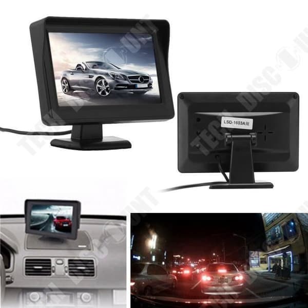TD® backkamera 4.3 TFT LCD bilbacksmonitor + Backup nattseende backkamera