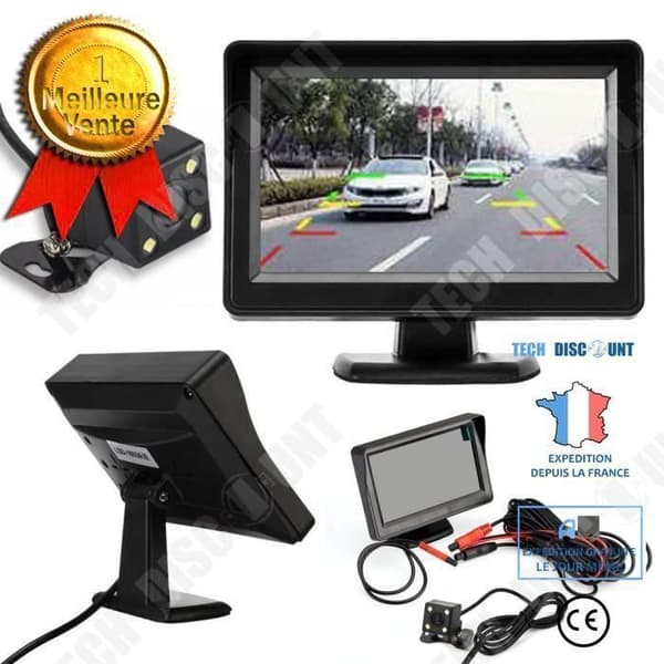 TD® backkamera 4.3 TFT LCD bilbacksmonitor + Backup nattseende backkamera
