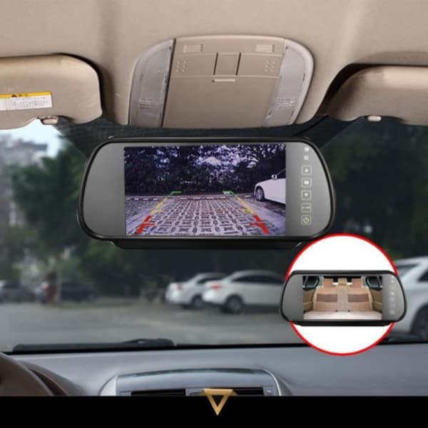 TD® Backkamera 7" LCD TFT-skärm Backspegel Trådlös Backup-kamera för Bil Auto/