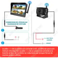 Miniatyrbild 4 av 4: TD 1080P Backup Camera med 7" LCD-skärm Dual Camera Backup Camera Kit Vattentät kamera för husbilar och släpvagnar