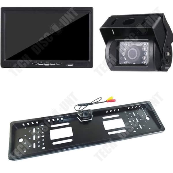 TD® Ett set med 7-tums monitor + en trådlös kamera med europeisk ram + en liten trådlös kamera Monitor och kamerauppsättning