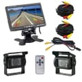 Miniatyrbild 1 av 4: TD® Backkamera 7-tums TFT LCD-skärm Fordonsmonitor 2 x Backup-kameror IR LED Night Vision Vattentät kamera