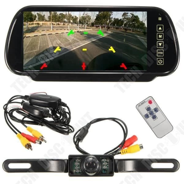 TD® Universal Car Backkamera Infraröd - Trådlös pekskärm Backkamera 7'' LCD Backspegel Backspegel Monitor
