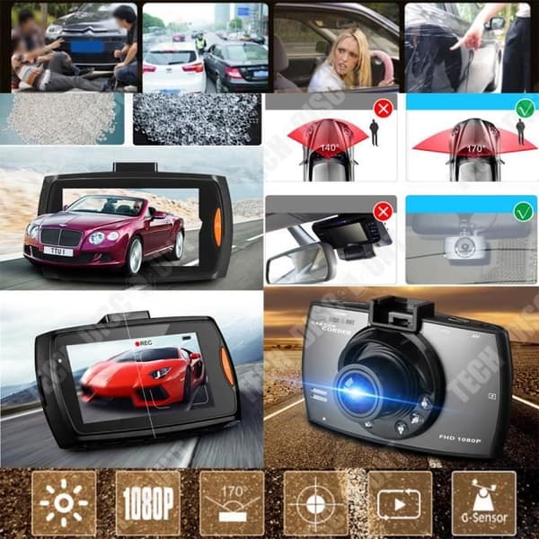 TD® Videokamera Backupkamera HD Bil Wifi Dashboard Inspelningsslinga Infraröd Night Vision Rörelsedetektering