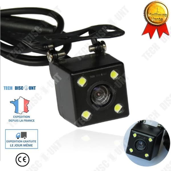 TD® Car Camera Surveillance Plug-in ccd HD vidvinkel backup kamera Night Vision LED 720P Vattentät Scan 60HZ-s 12V