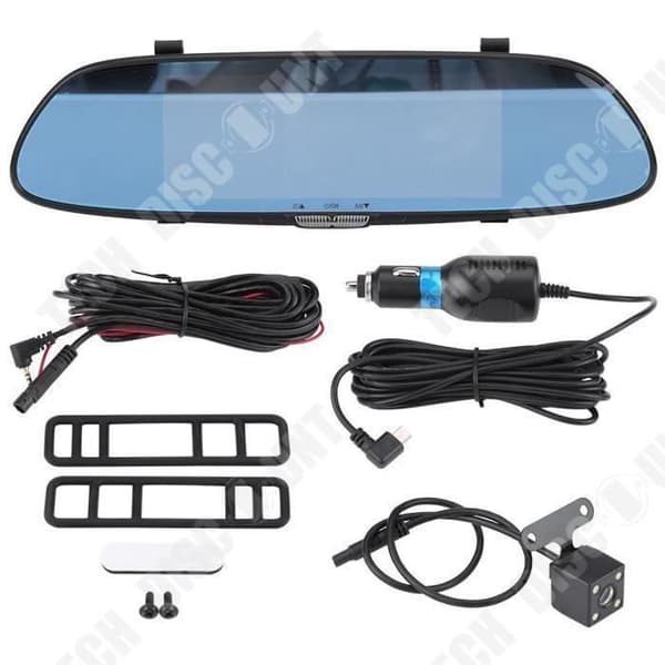 TD® 7 tums backkamera för bil, pekskärm bilbackspegel, Night Vision 1080P Full HD / hög kvalitet