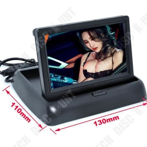 TD® backradarkamera med 4,3-tums skärm hopfällbar bildskärm TFT LCD-skärm för bakre backkamera till bilen
