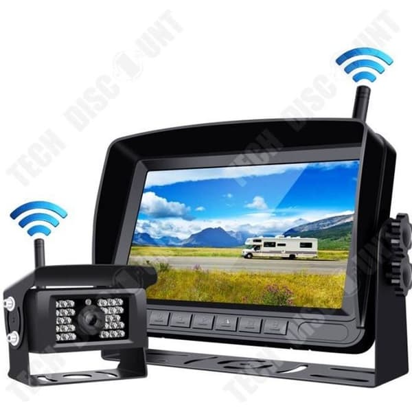 TD® Truck 7 tum trådlös backbild full set HD vattentät kamera bildisplay mor vinkelhjälpsystem