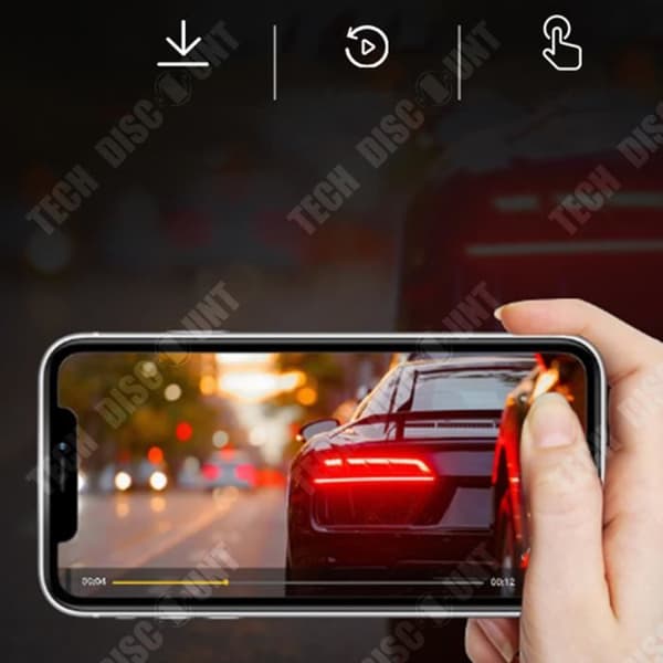 TD® Bilkamera utan skärm Intelligent APP-kontroll 270-graders rotationskontroll Loopinspelning Inbyggd kamera