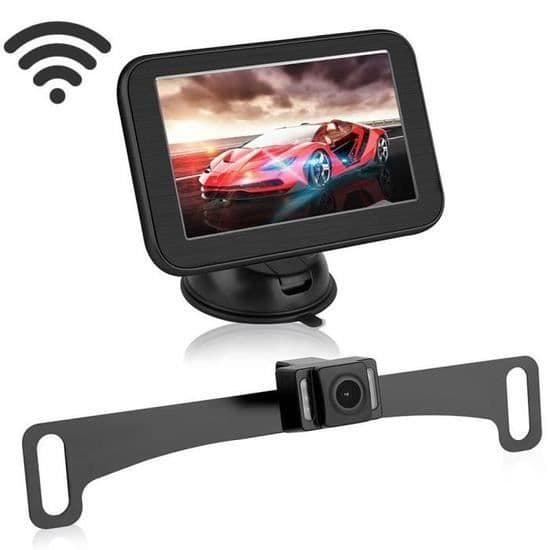 Bil Trådlös Backup-kamera Bakifrån HD Vattentät Bracket Trådlös Display @youyoakoa2733