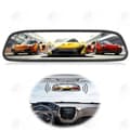 Miniatyrbild 1 av 4: HTBE® Car Night Vision backspegel 4,3 tums LED-skärm + trådlös säkerhetskopieringskamera Bil backkamera svart