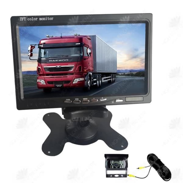 HTBE® 7 tum Ultra-tydlig bilmonitor VGA-gränssnitt bil videobandspelare dator liten LCD-skärm