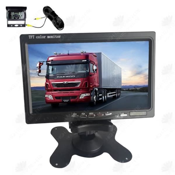 HTBE® 7-tums LED-skärm för billastbil RV Truck Tvåvägs HD-backupkamera Nattresor Infraröd
