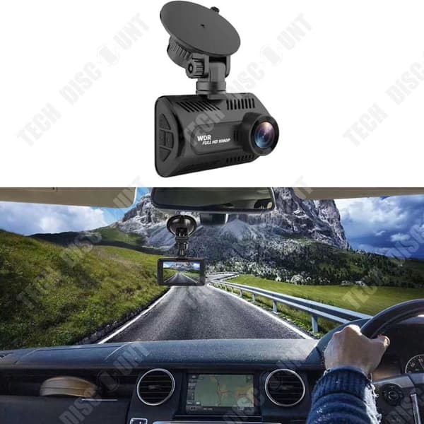TD® 1080P HD främre och bakre bilvideoinspelare med dubbla linser för omvänd parkeringsövervakning