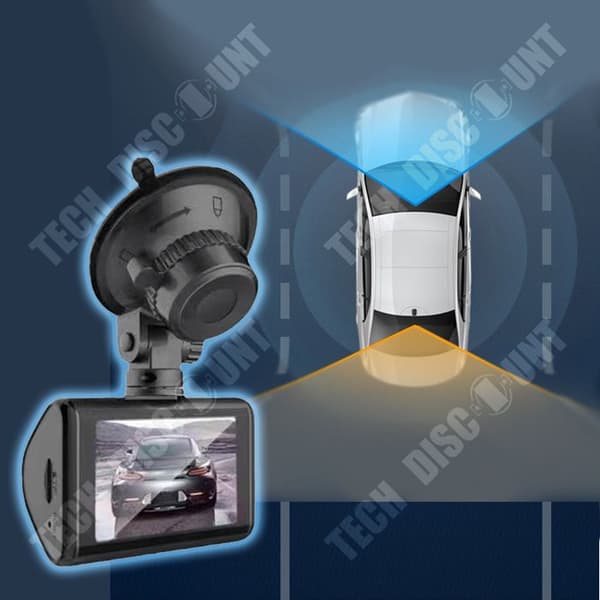 TD® 1080P HD främre och bakre bilvideoinspelare med dubbla linser för omvänd parkeringsövervakning