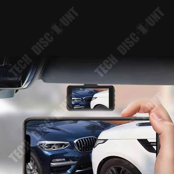 TD® HD Tachograph 3" WIFI sammankopplad mobiltelefon gömd dubbel lins med mörkerseende funktion svart