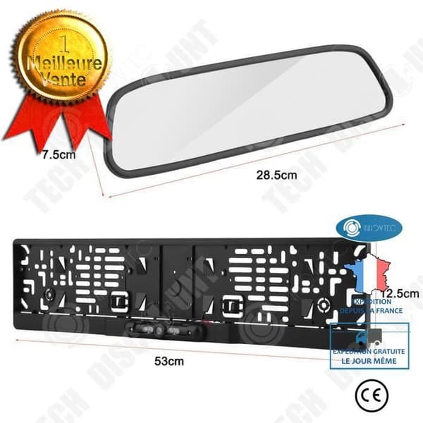 INN® Auto Backspegel + Backkamera - Night Vision - 4,3 "trådlös - Parkering Biltillbehör