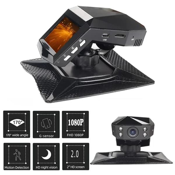 Auto DVR -dashikamera, 4K HD -tallennus, 170 asteen laajakulma, yökuvausominaisuus