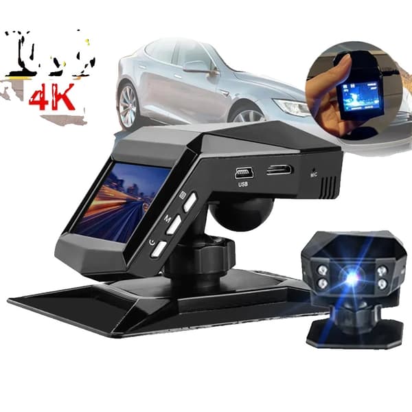 Auto DVR -dashikamera, 4K HD -tallennus, 170 asteen laajakulma, yökuvausominaisuus