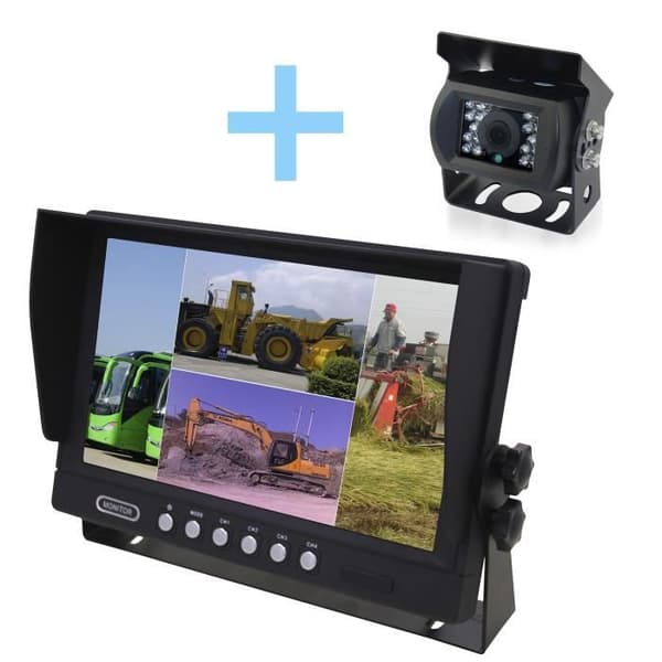Yatek parkeringskamerasats bestående av en 9" AHD 1080P-skärm + backkamera för Yatek 1080P parkering