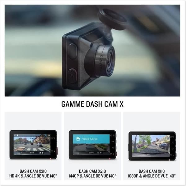 Dash Cam - GARMIN - X310 - Kompakt, röststyrning, 4K, 140°