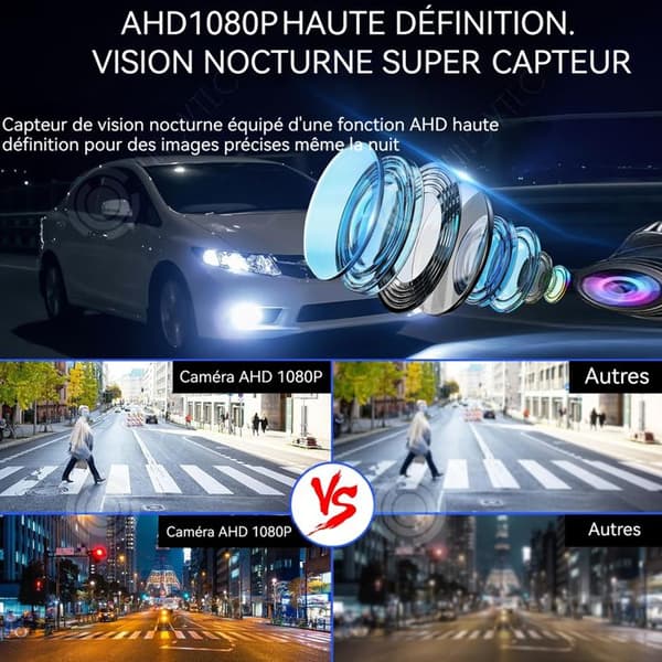 INN Backkamera IPX69K Vattentät 18 infraröd LED Night Vision Funktion 170 graders diagonal bil GPS med 20m hytt
