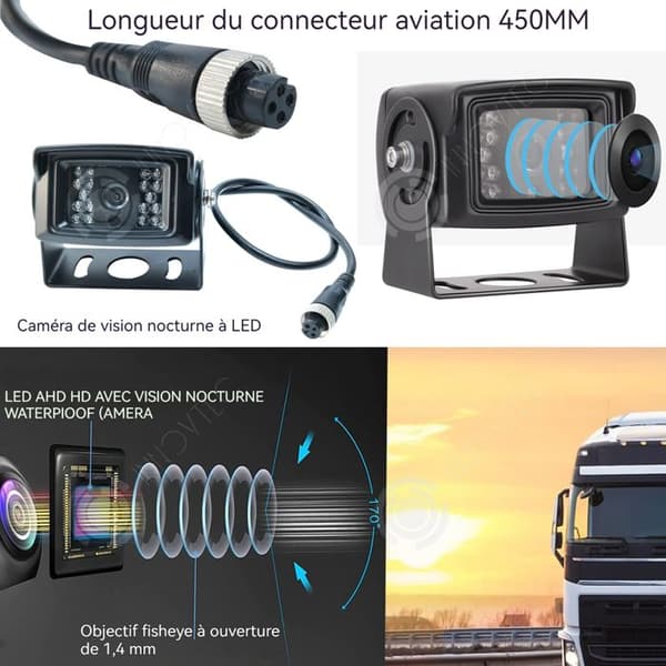 INN Backkamera IPX69K Vattentät 18 infraröd LED Night Vision Funktion 170 graders diagonal bil GPS med 20m hytt