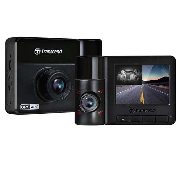 Inbyggd kamera + GPS Transcend DrivePro 550B Horisontell betraktningsvinkel=150 ° 12 V, 24 V Wi-Fi, batteri, interiörkamera