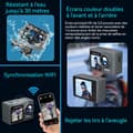 Miniatyrbild 3 av 4: INN Actionkamera 1080P/720P HD 16MP Wifi dubbla skärmar fram och bak med 64G minneskort vattentät upp till 30m stötbeständig