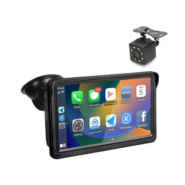 10,26" Taktile CarPlay-skärm med backkamera / Android Auto / GPS svart