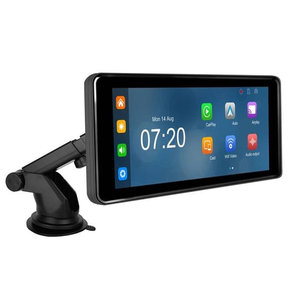 Ecran Carplay 6,86" för bil med pekskärm Bluetooth inklusive backkamera svart